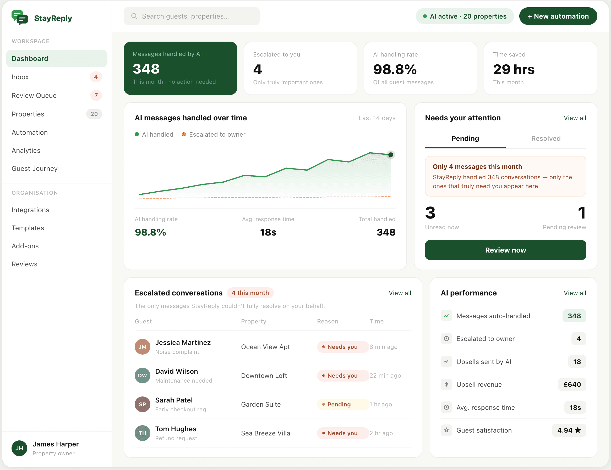 Drospecta's dashboard