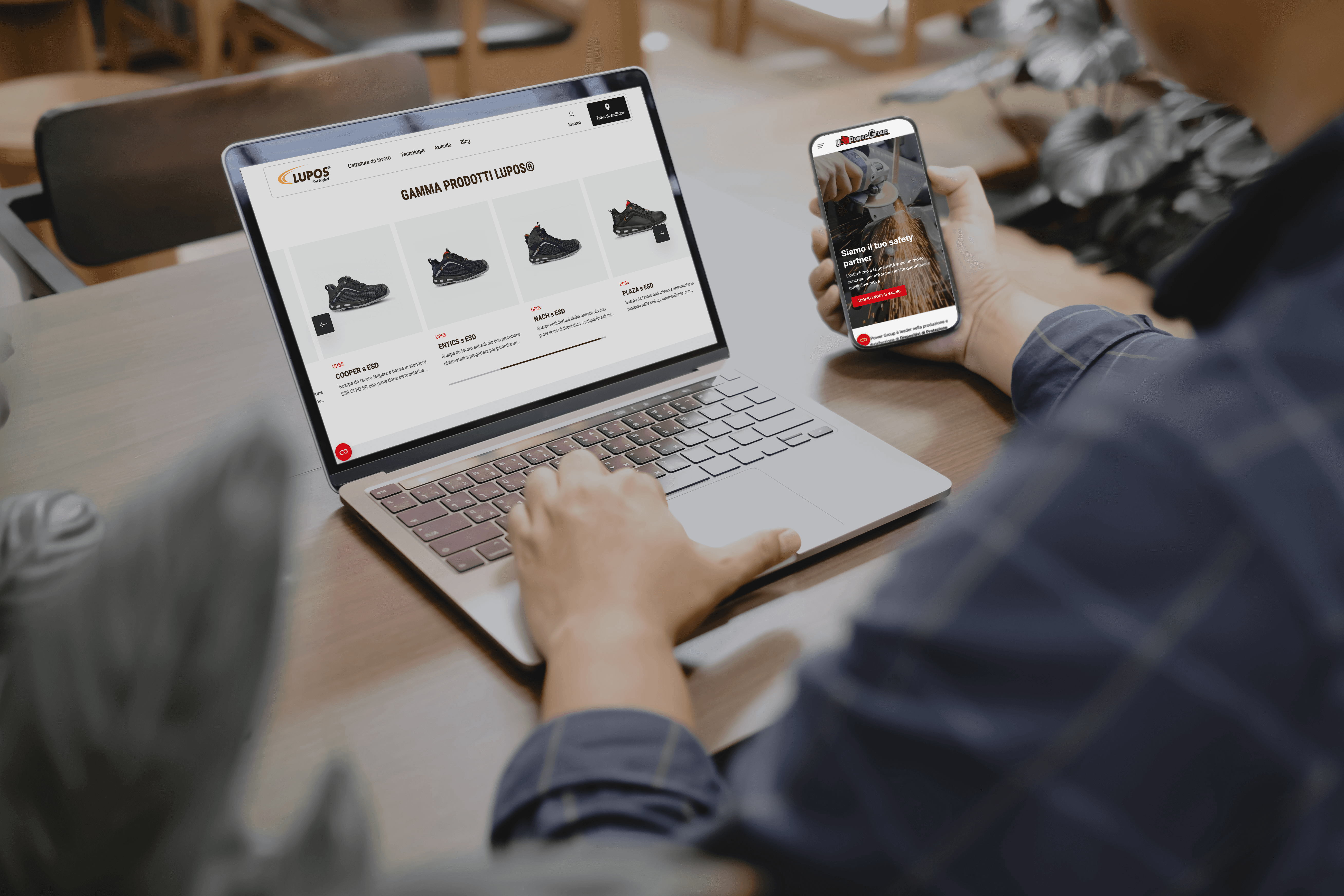 Screen di dettagli tecnici di prodotti