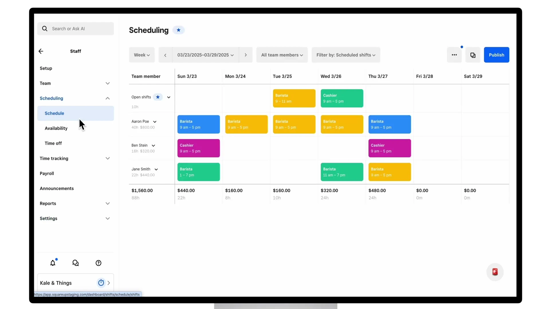 Get Started with Square Shifts
