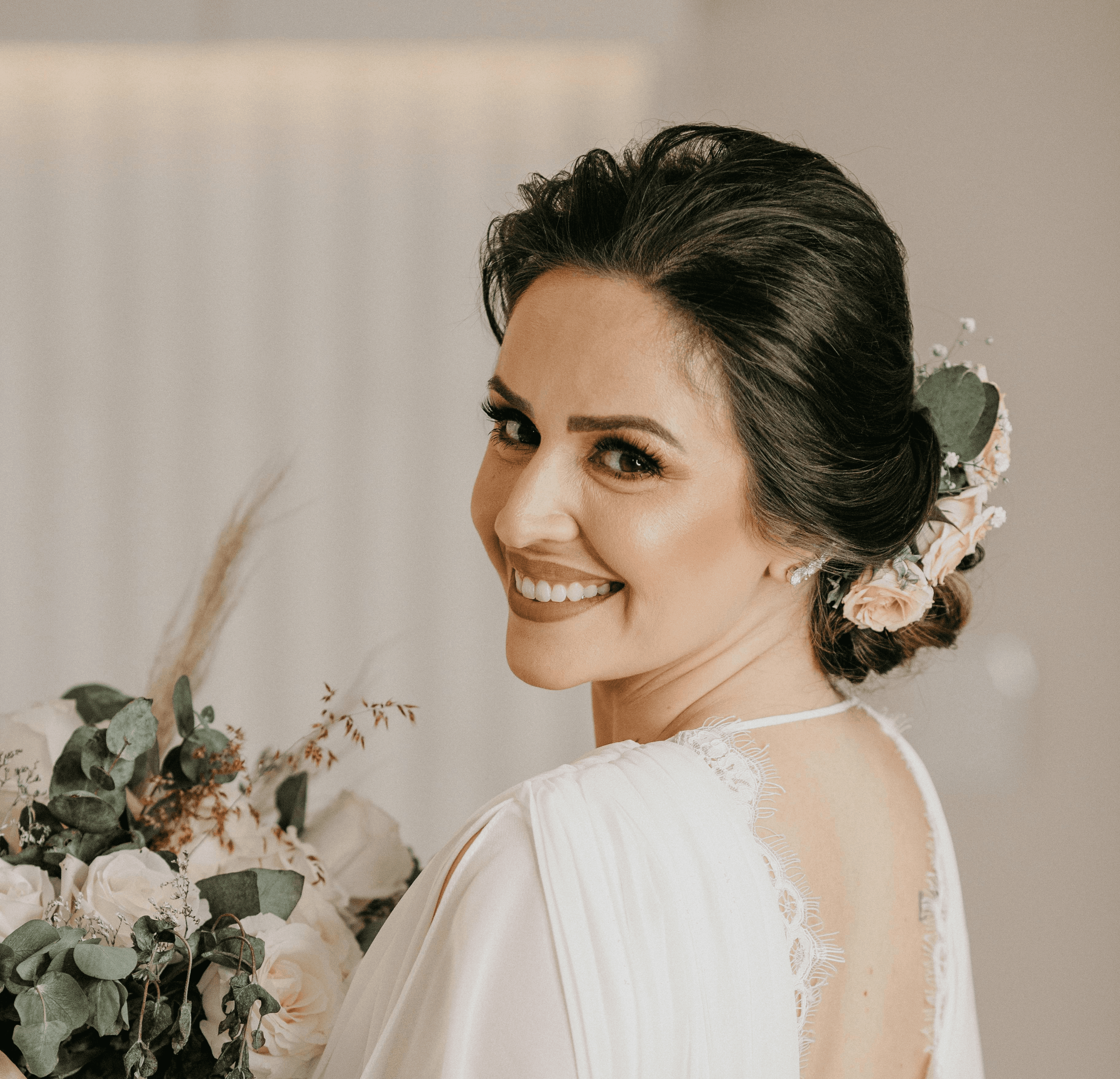 woman in white wedding dress standing at daytime