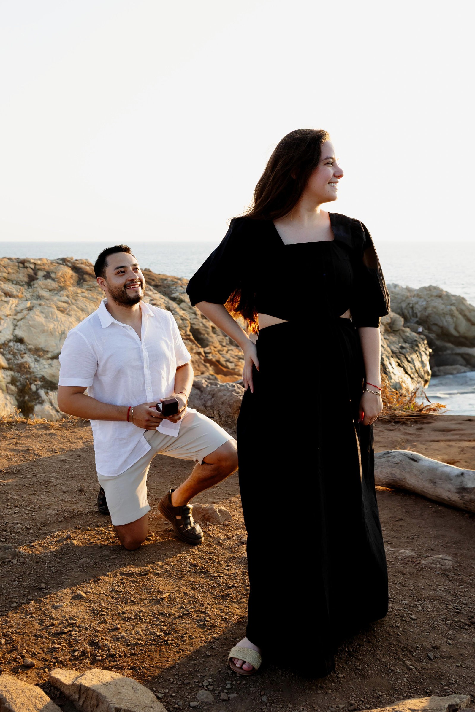 sesion de fotos de Propuesta de matrimonio en la playa de Puerto Escondido