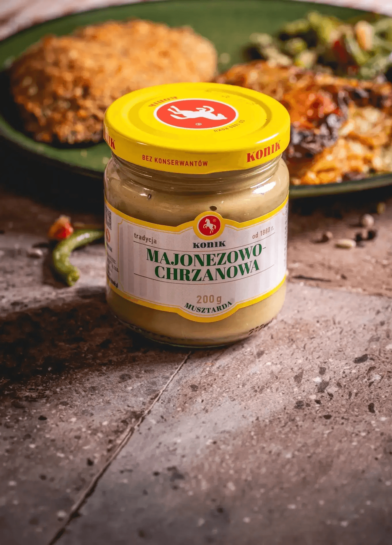 Słoik Musztardy Majonezowo-Chrzanowej Konik