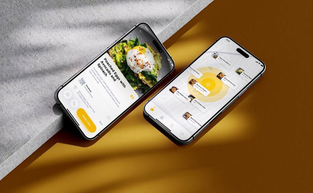 Miam app, food app UX and UI design