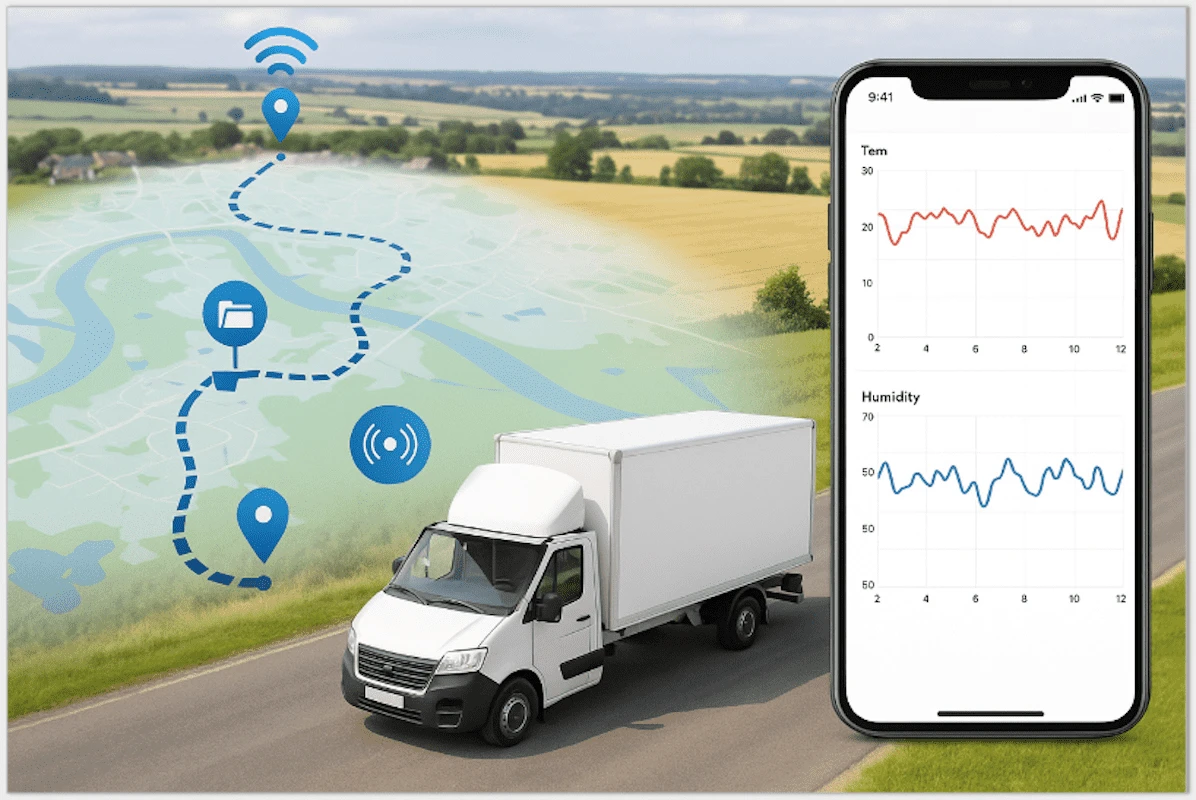 SmartCloud geospatial tracking for mobile assets: real-time map routing and mobile dashboard with temperature and humidity telemetry