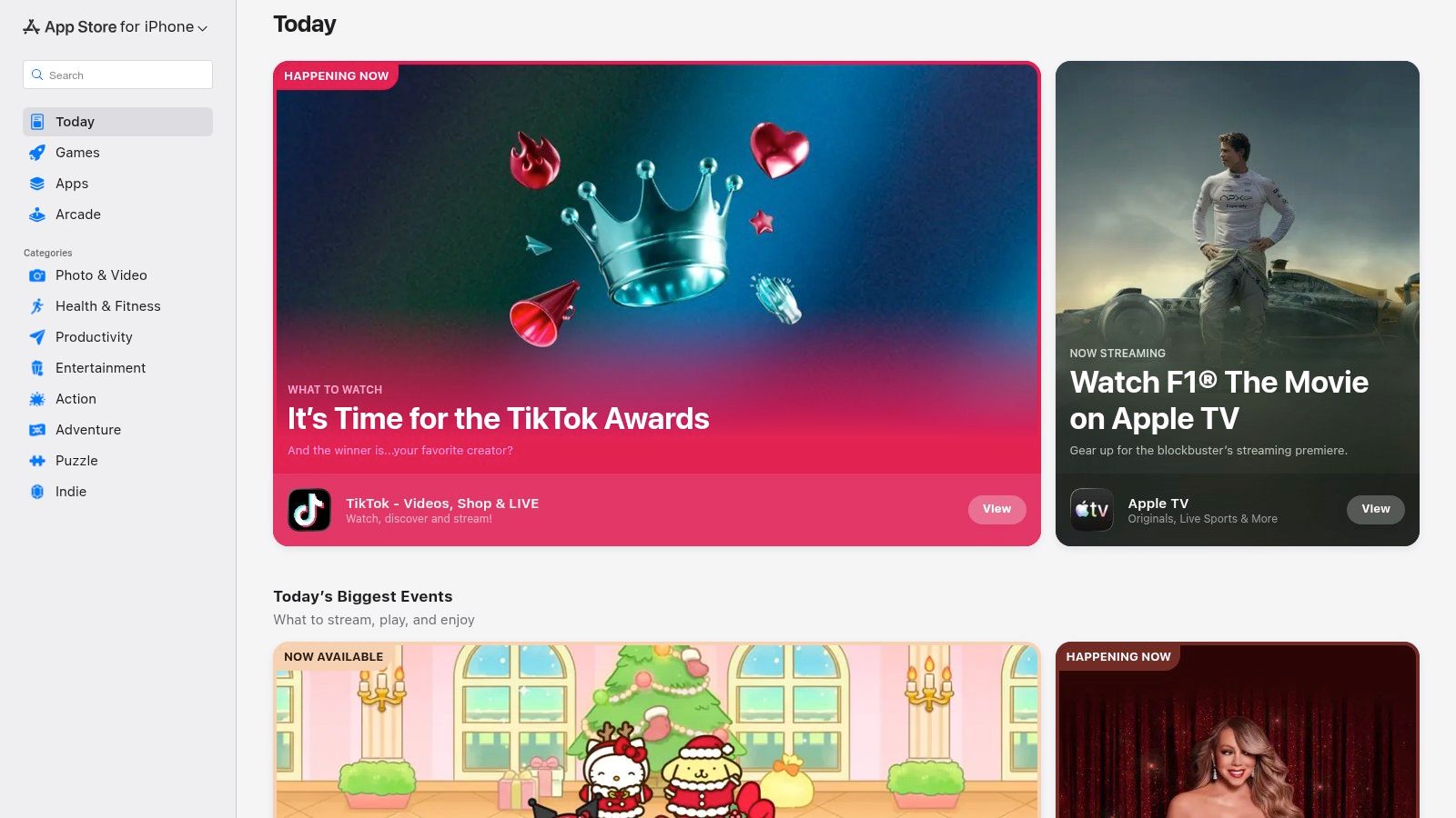 Mac App Store interface showing a search for video recording apps on macOS