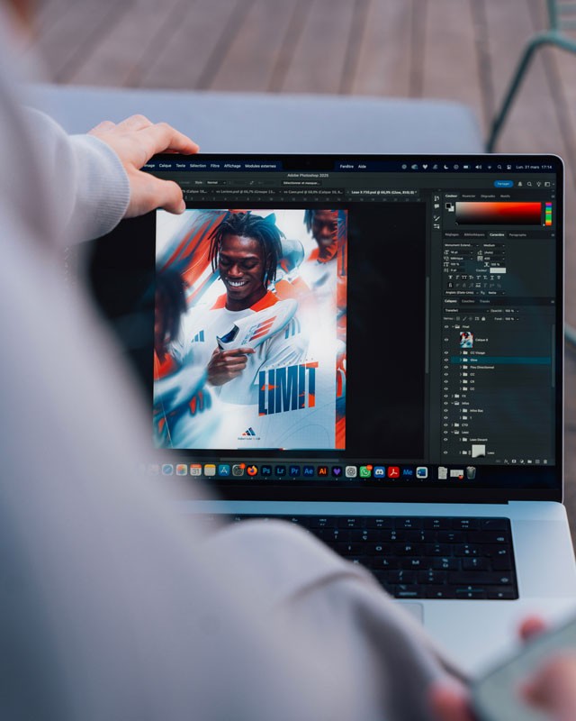 Fichier PSD pédagogique utilisé dans la formation en design sportif