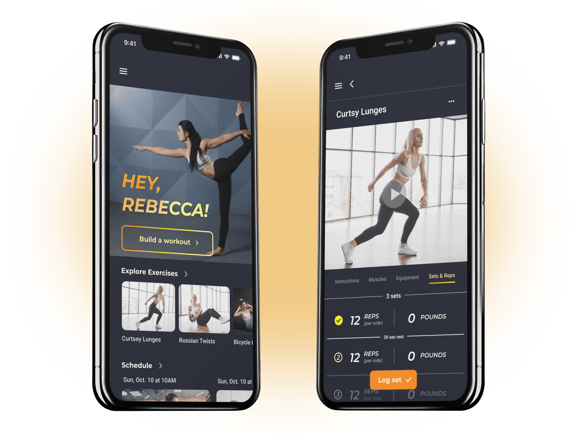 Hero image with 2 hi-fidelity wireframes of completed interface
