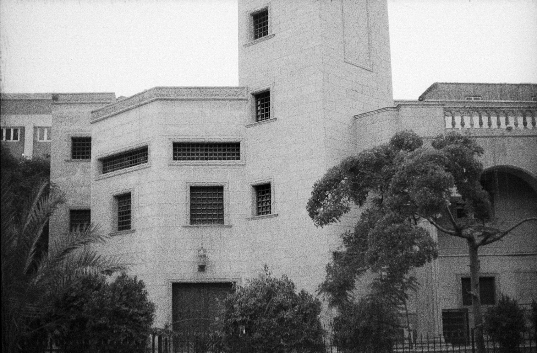White Building and Trees