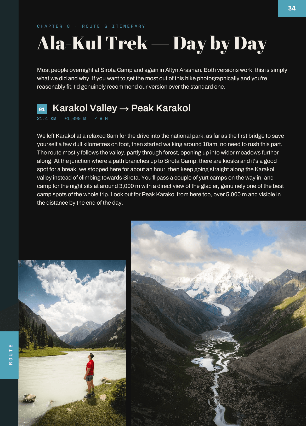Ala-Kul Trek day-by-day page from the Kyrgyzstan Field Guide