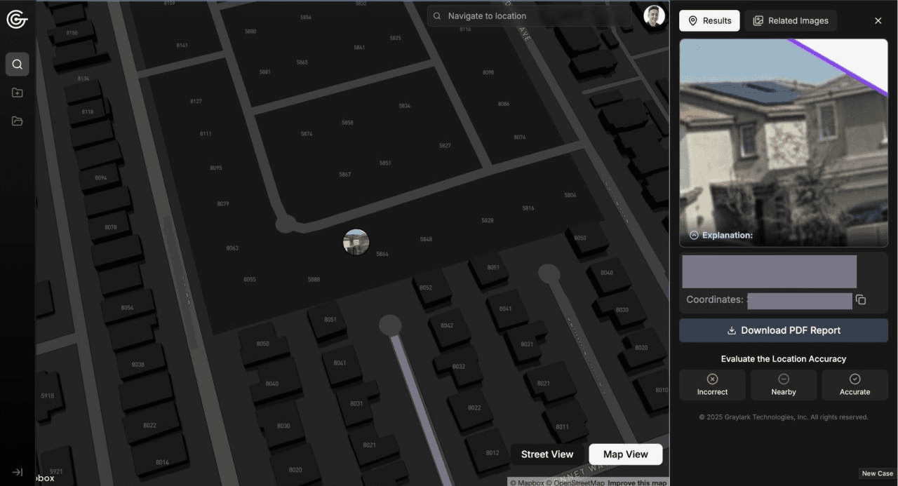 GeoSpy pinpointed the exact address from the photo.
