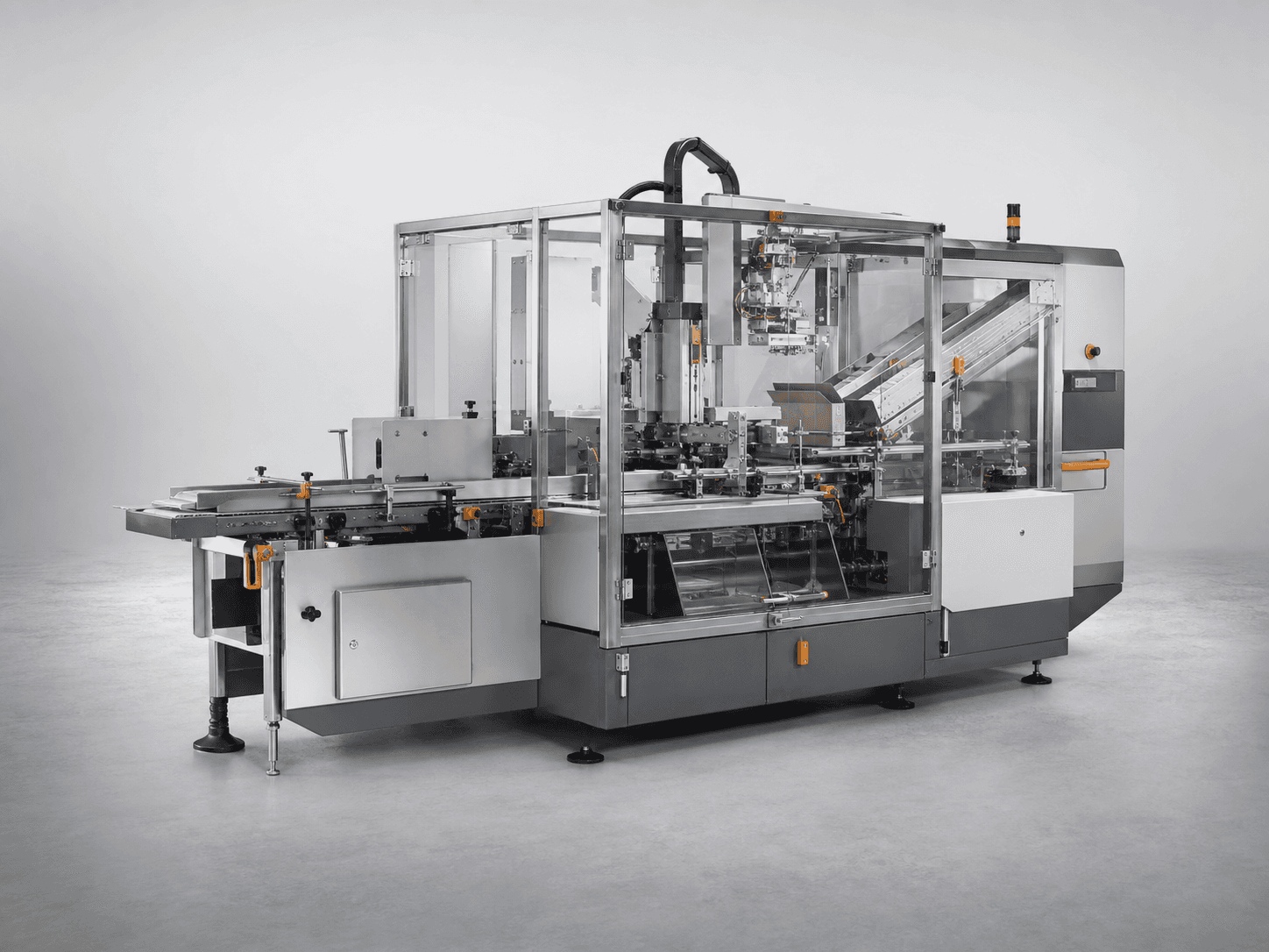 Automated cartoning and packaging machine for production-line demonstrations.