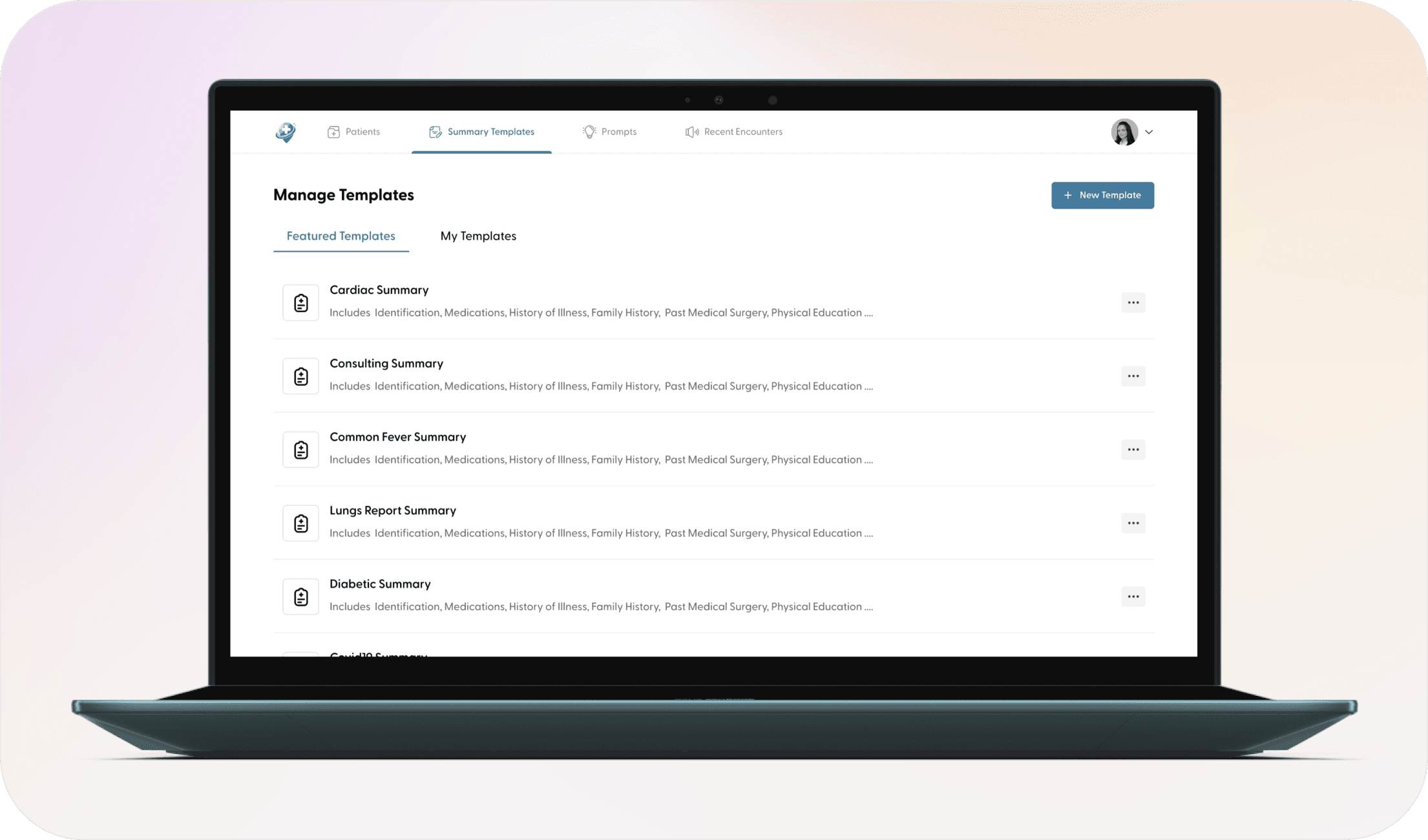 Summary Templates - Featured Templates