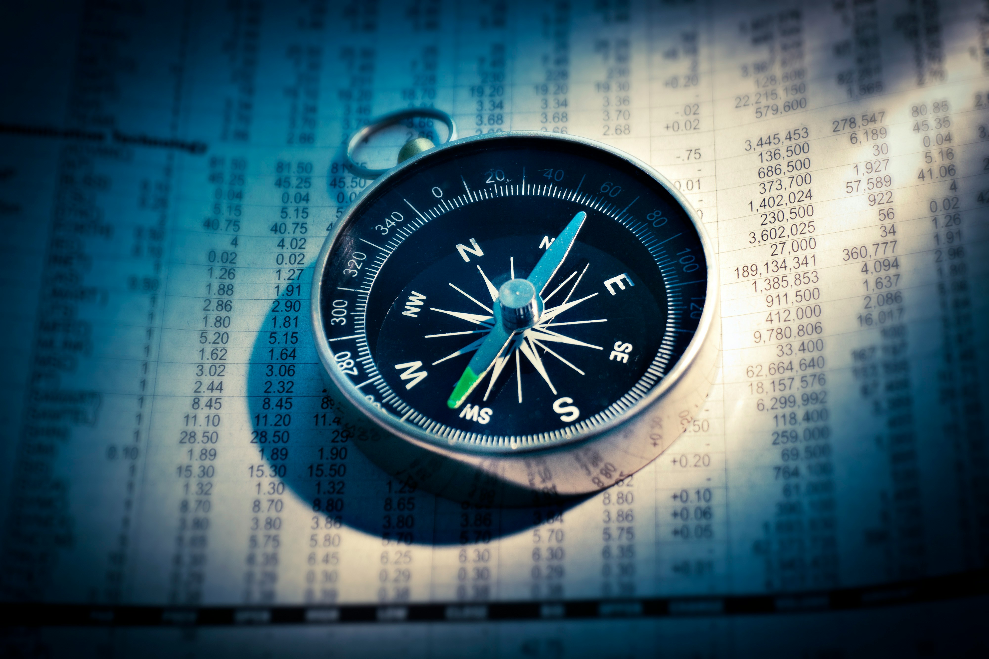 compass blur business background