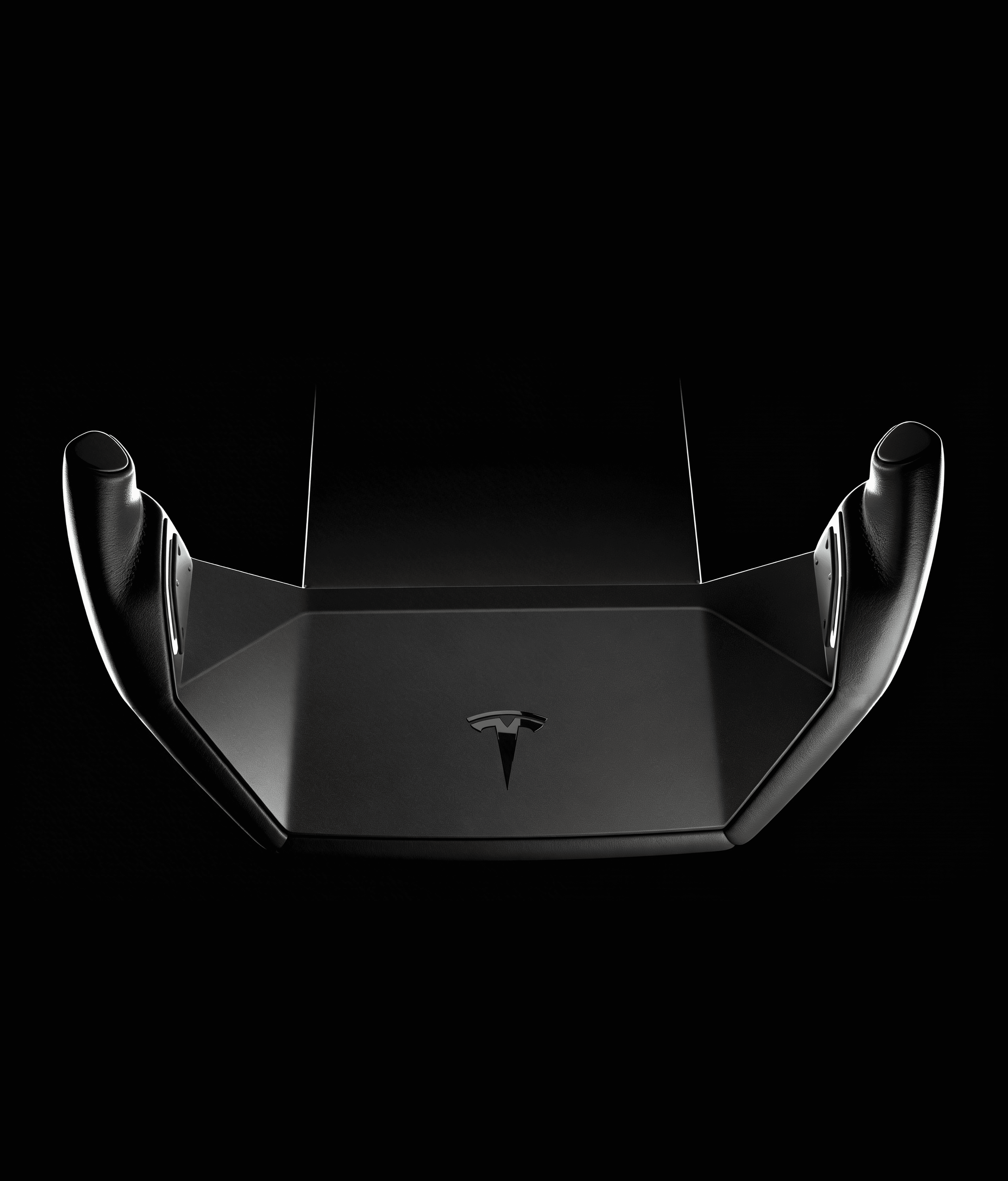 Minimal controls on steering wheel and screen