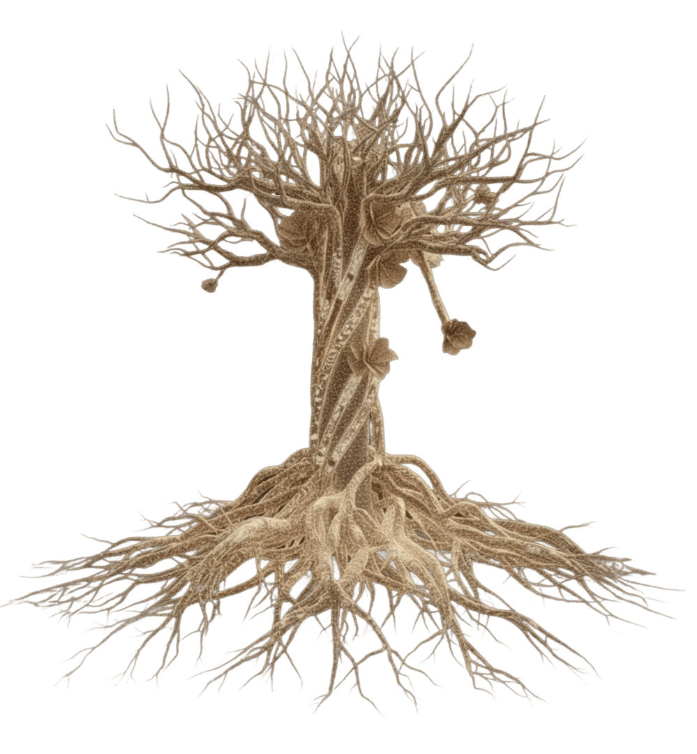 A woman sits cross-legged with eyes closed, wearing a white blouse and a long purple skirt, looking serene.