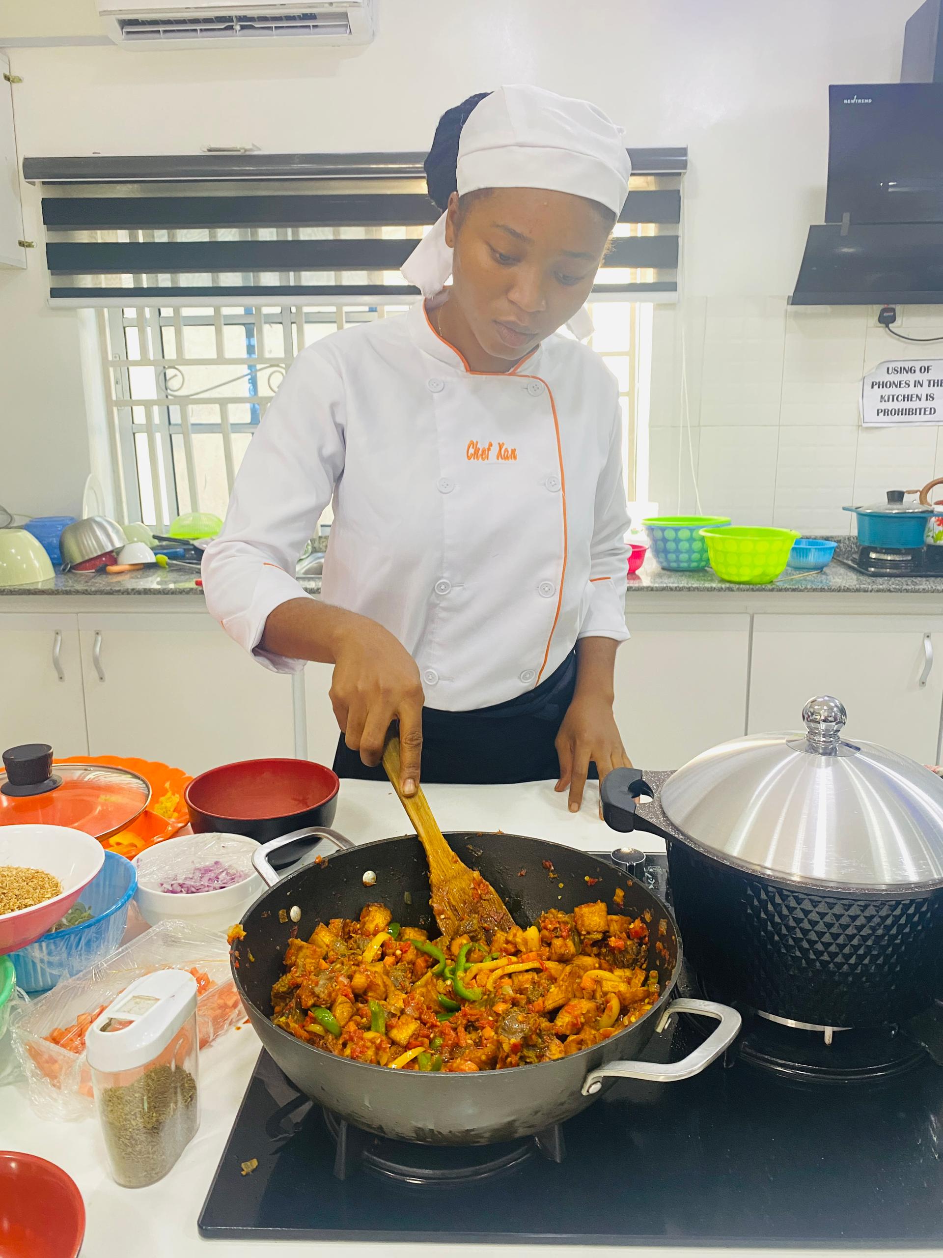 Chef Xan stir frying