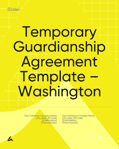 Temporary Guardianship Agreement Template – Washington