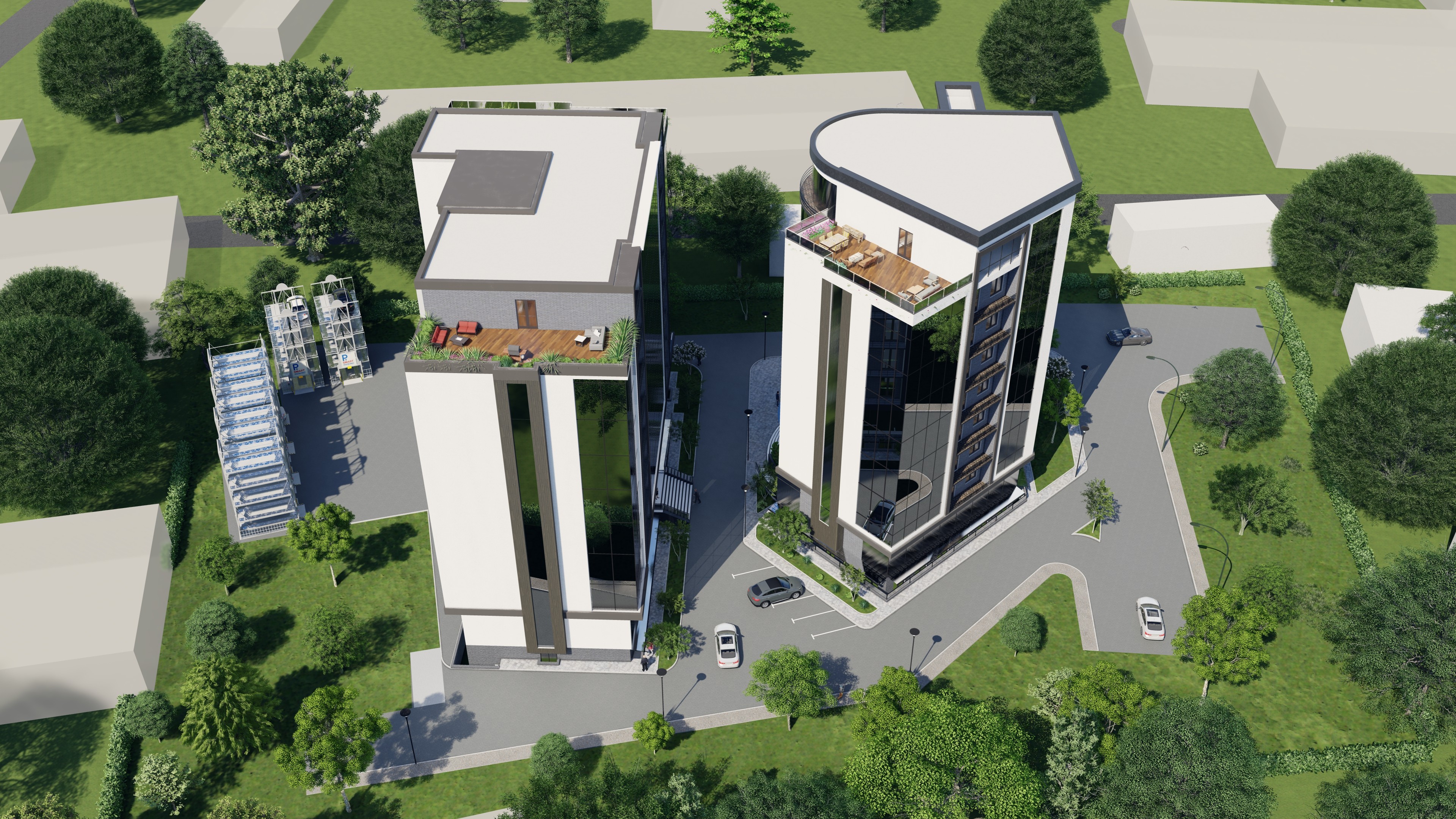 Архитектурный рендер бизнес-центра в Яккасарайском районе