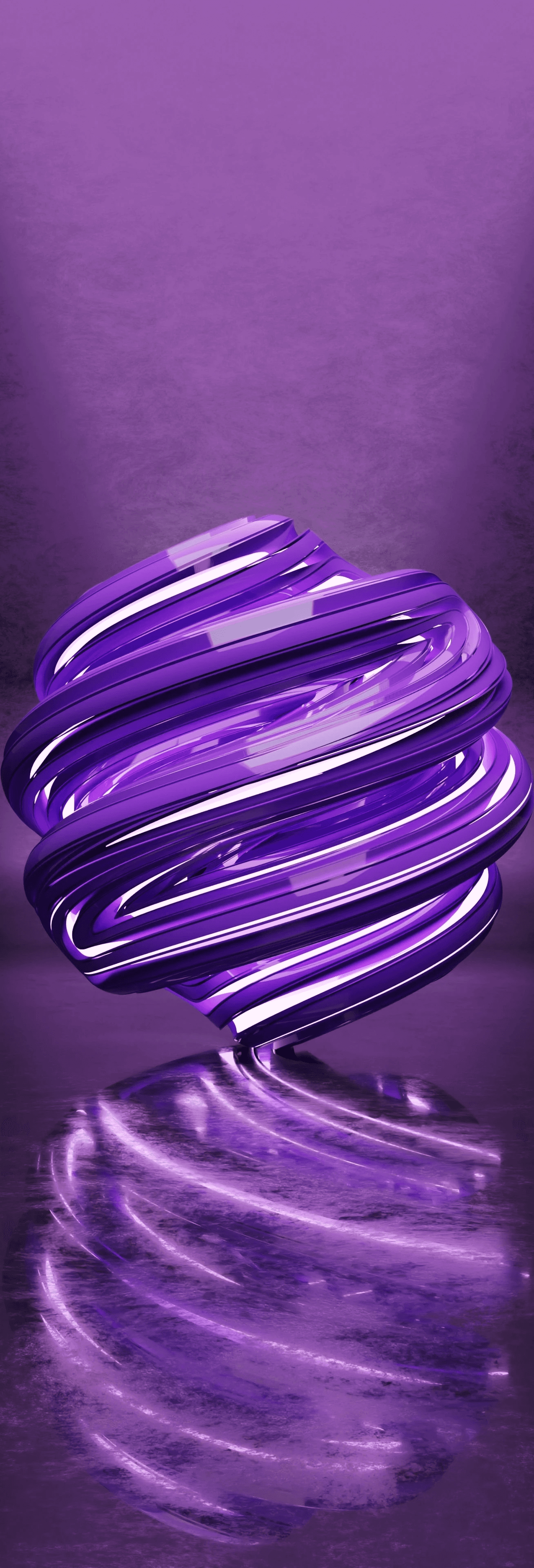 3D purple spiral sphere