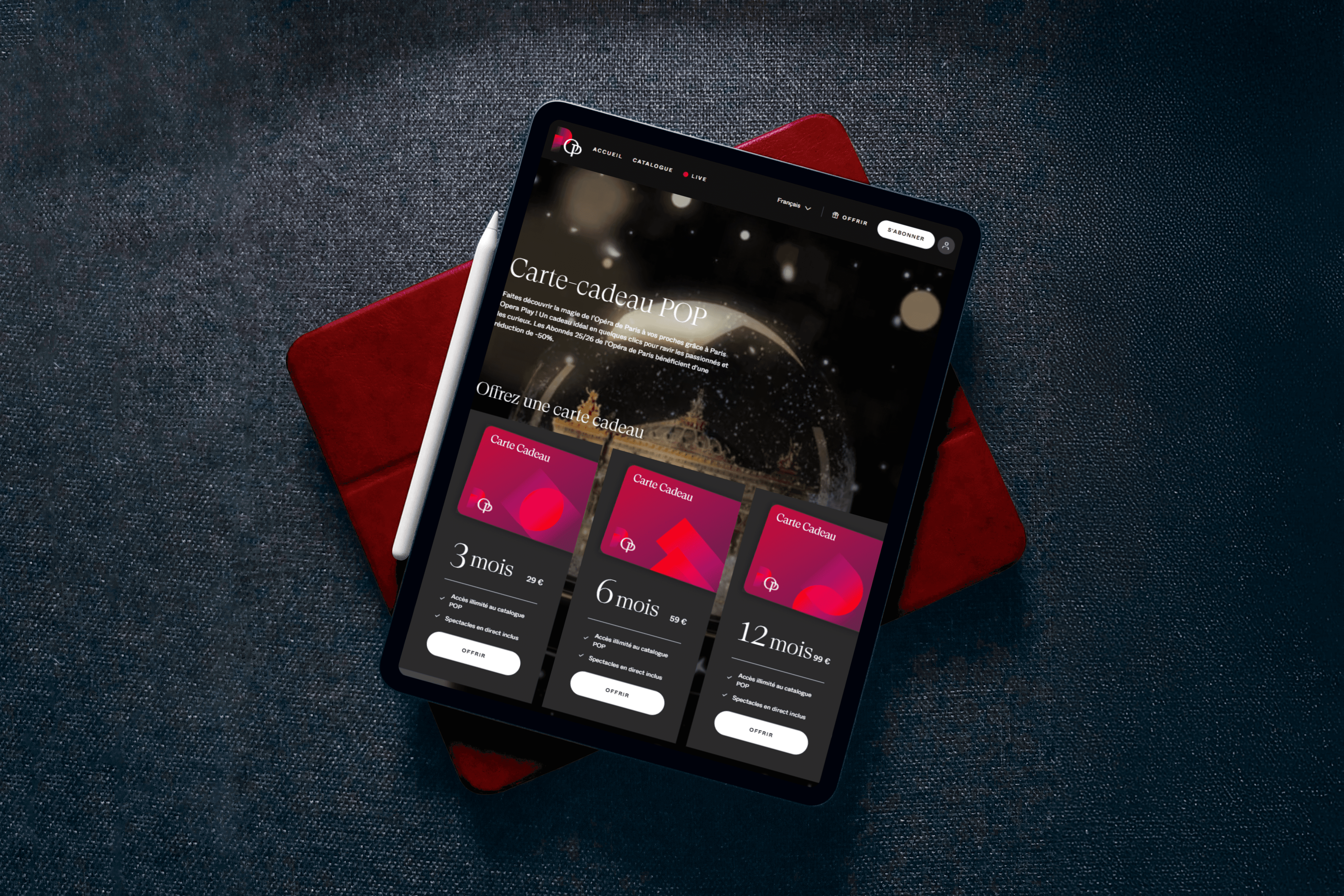 Carte cadeau : Offrez la magie de l’Opéra de Paris grâce à la plateforme de streaming Paris Opera Play.
