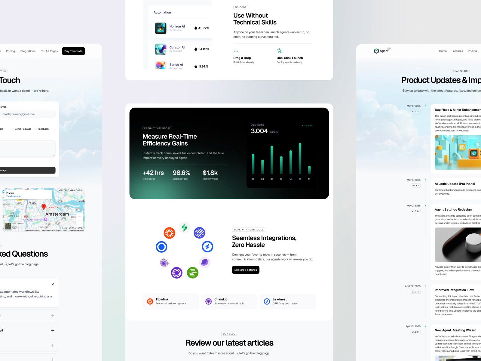 Agentix — 现代动效 AI 产品官网设计灵感