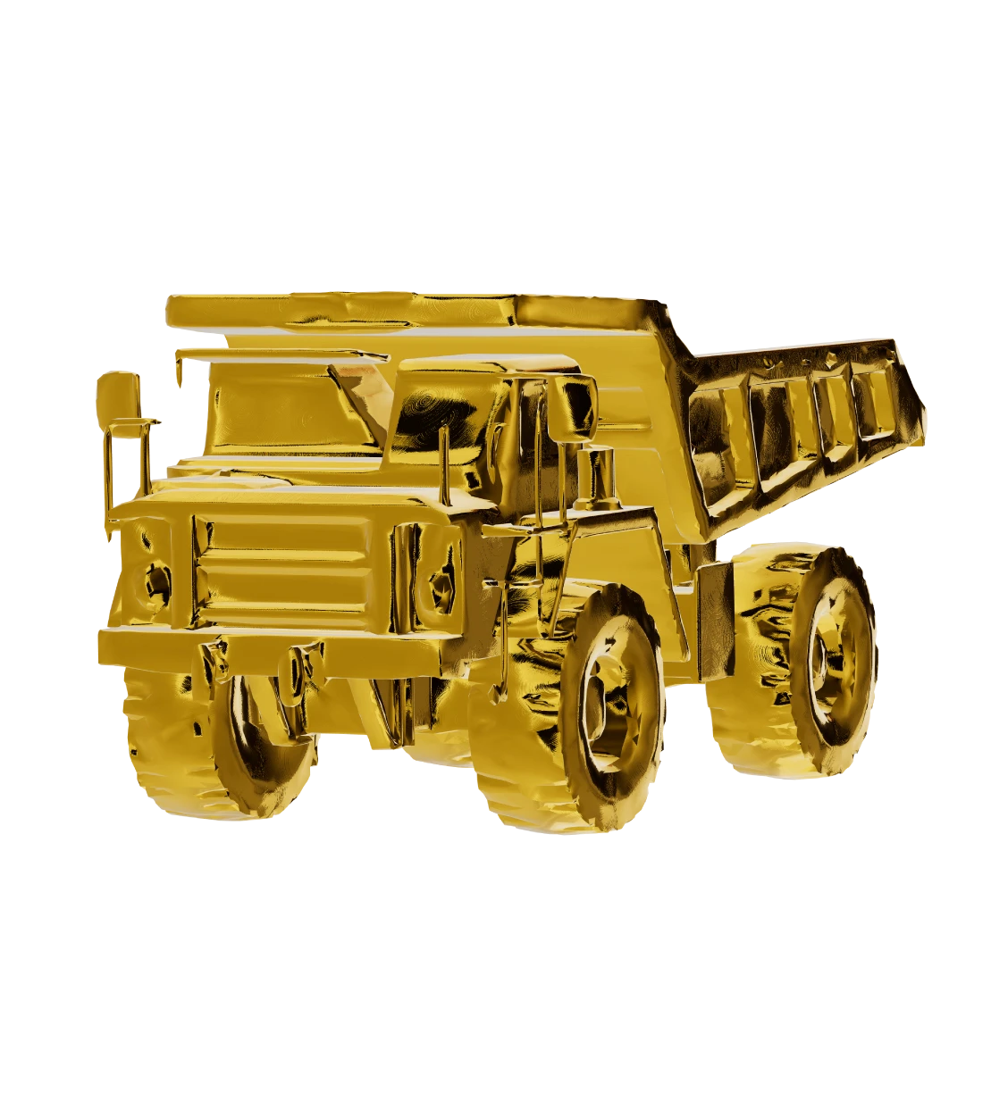 Gold mining haul truck representing mining and resource capital raising