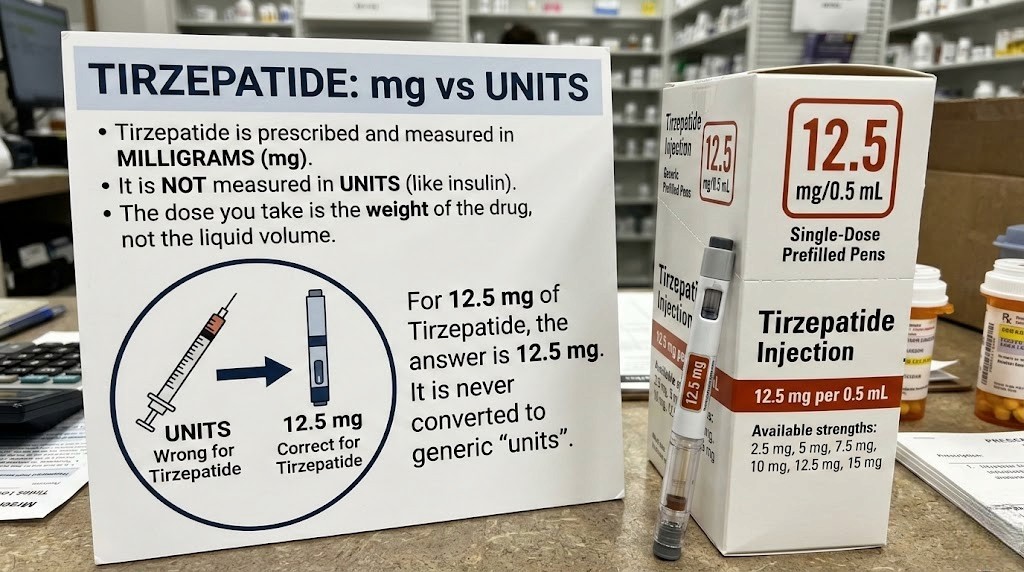 How many units is 12.5 mg of tirzepatide