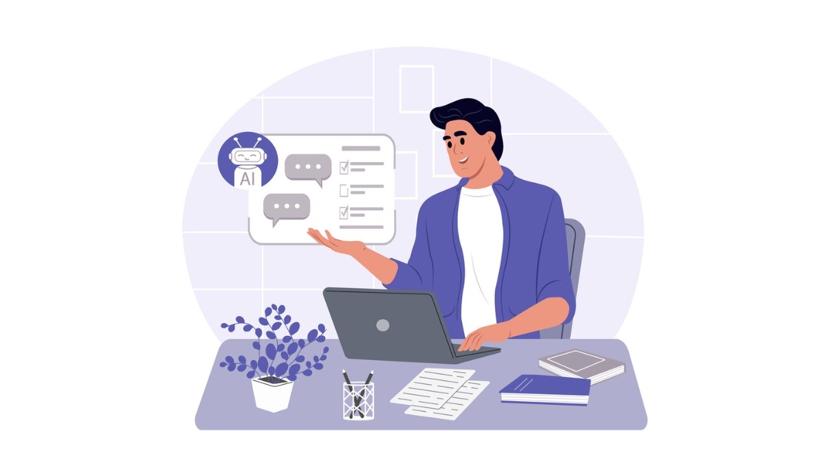 Illustration of two people adjusting interlocking gears within a circular arrow loop, surrounded by charts and checklists.