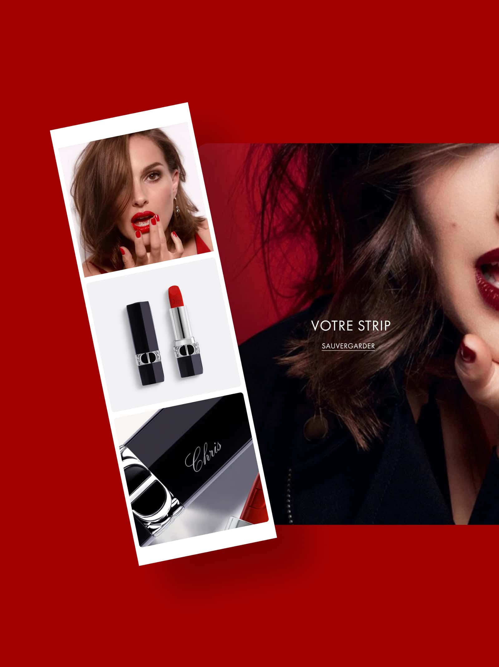 Photo booth-style section from the Rouge Dior event website