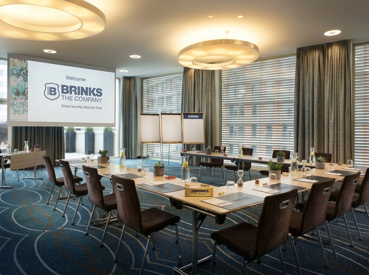Meeting room prepared for the Brink’s Switzerland leadership offsite in Zurich