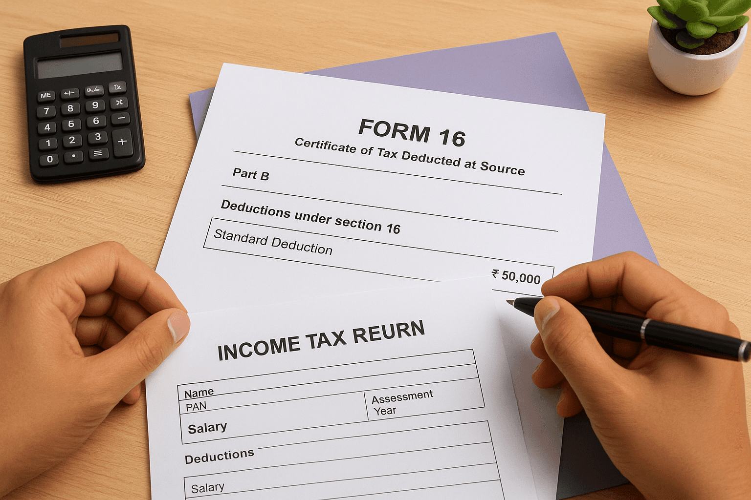 How to claim standard deduction in Form 16 and ITR