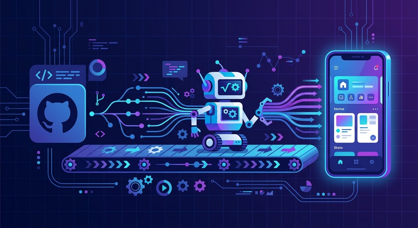 Importing a GitHub repository into an AI agent that builds a native mobile app