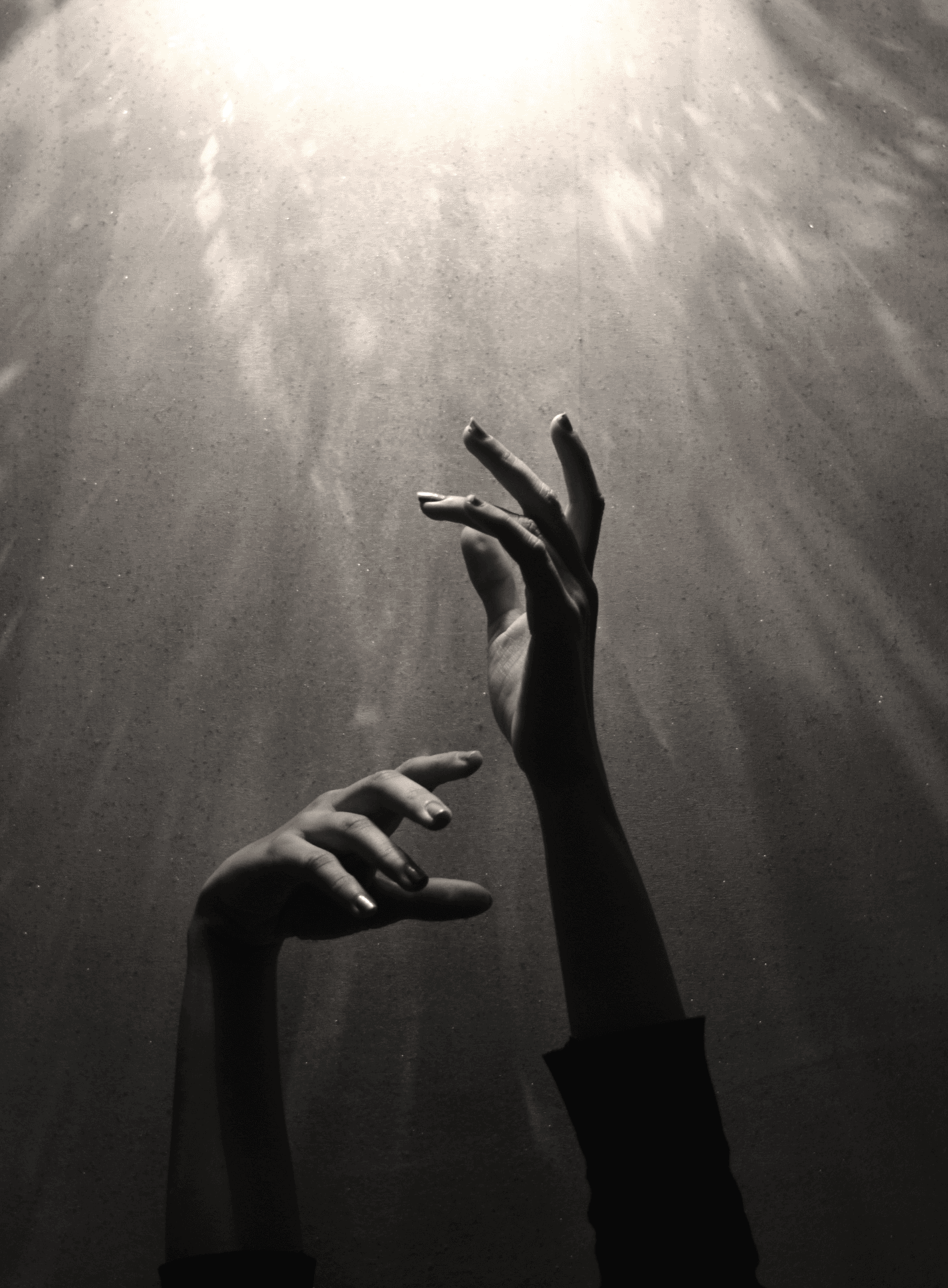 person raising both hands