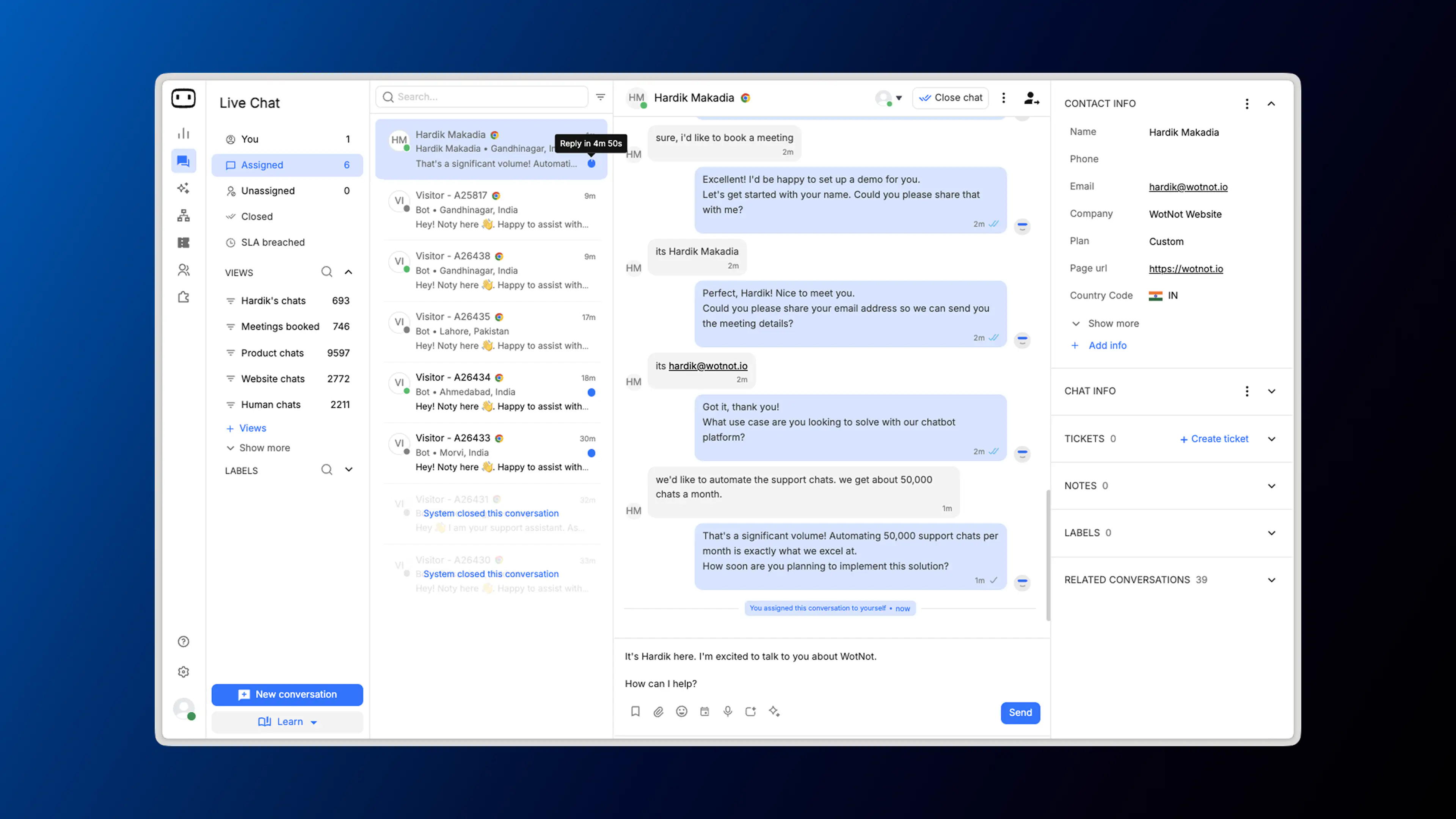 Live chat