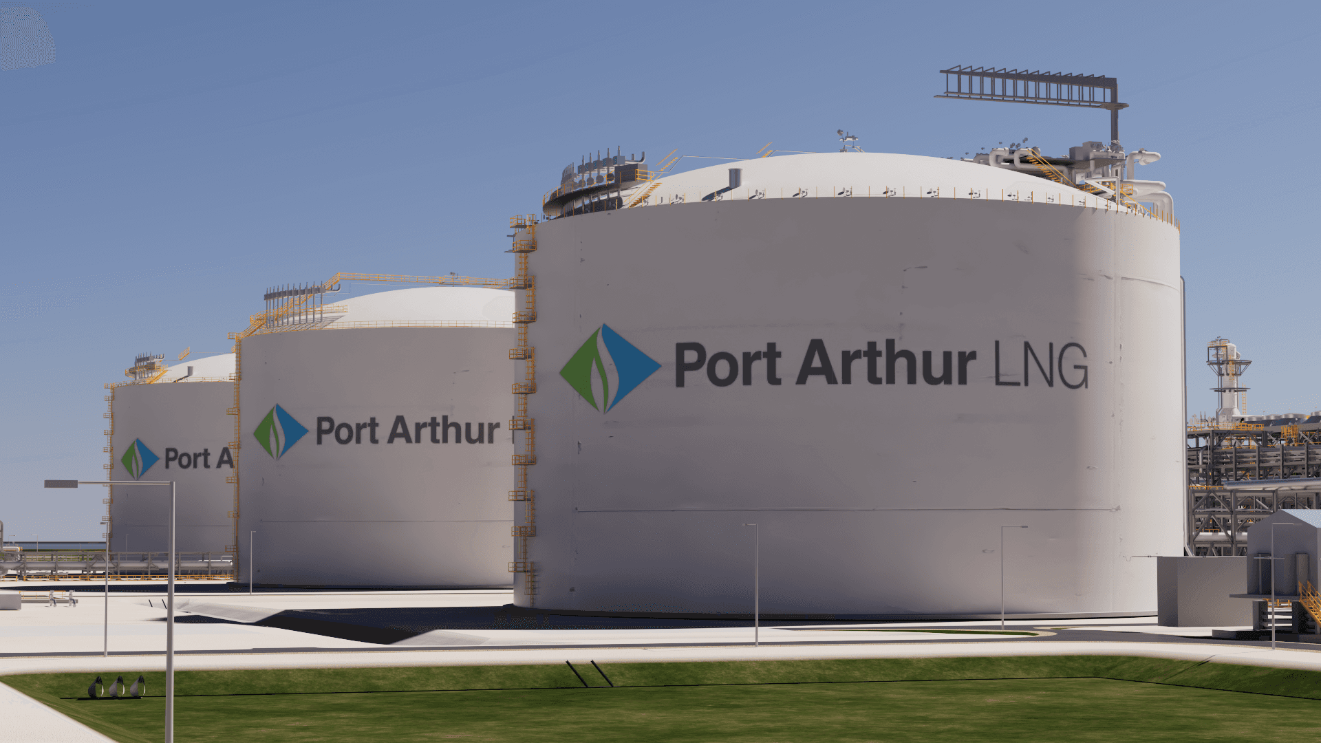 Port Arthur LNG storage tanks