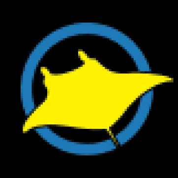 Logo of a manta ray