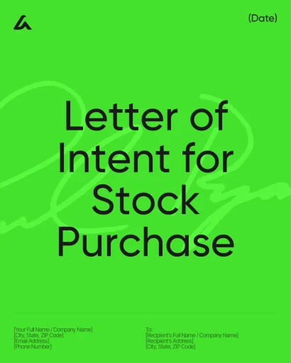 Letter of Intent for Stock Purchase