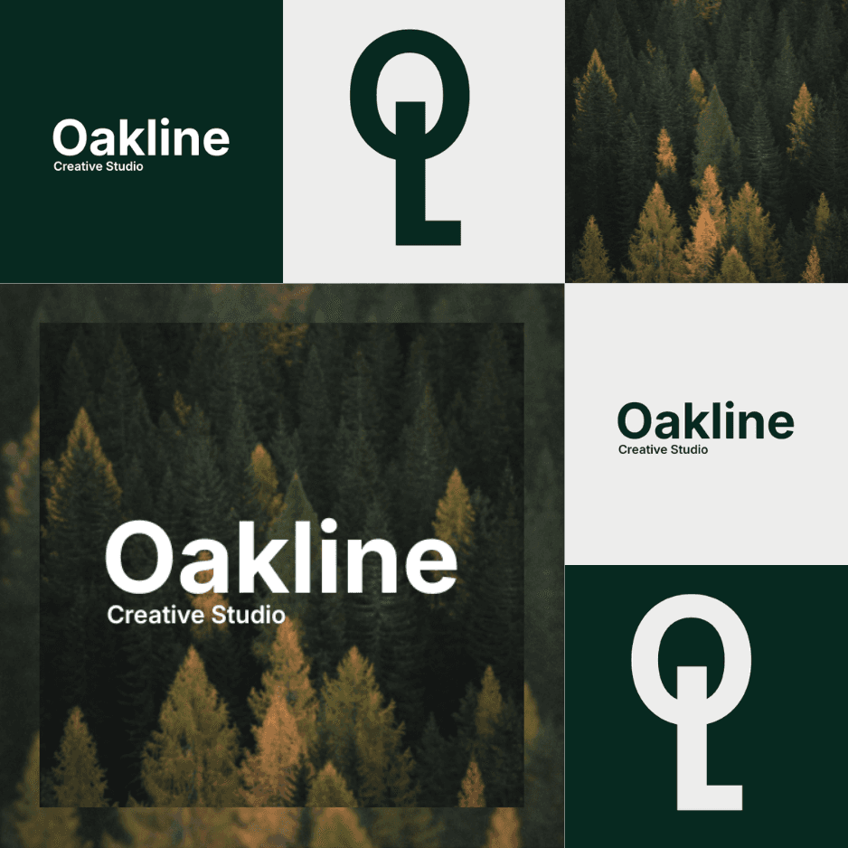 A minimalist branding mockup featuring a green folder with embossed text "NOVAWEST" and two business cards, one with a geometric house-like logo and the other with contact information.