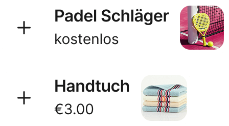 Add-Ons die von Kunden zu ihren Buchungen in anny hinzugefügt werden können
