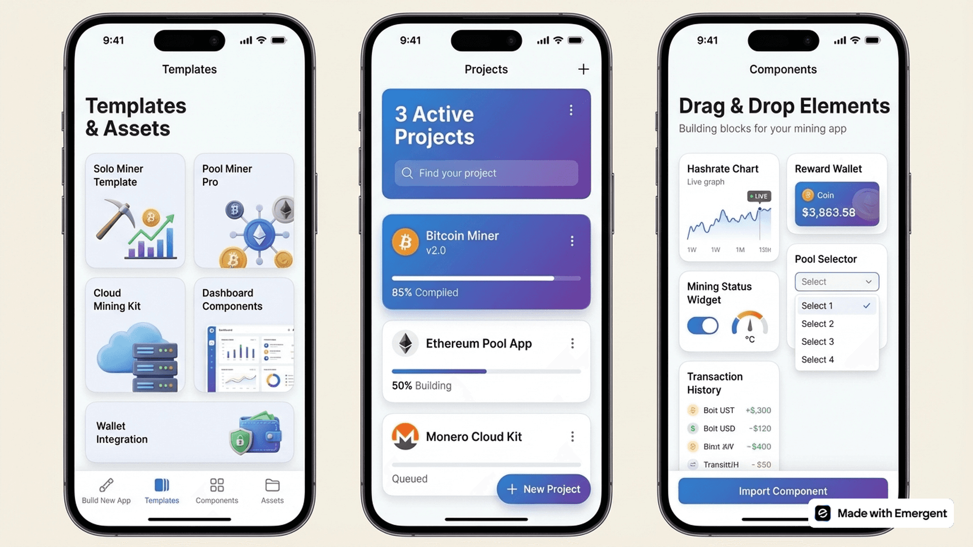 Cryptocurrency Mining Apps Made With Emergent