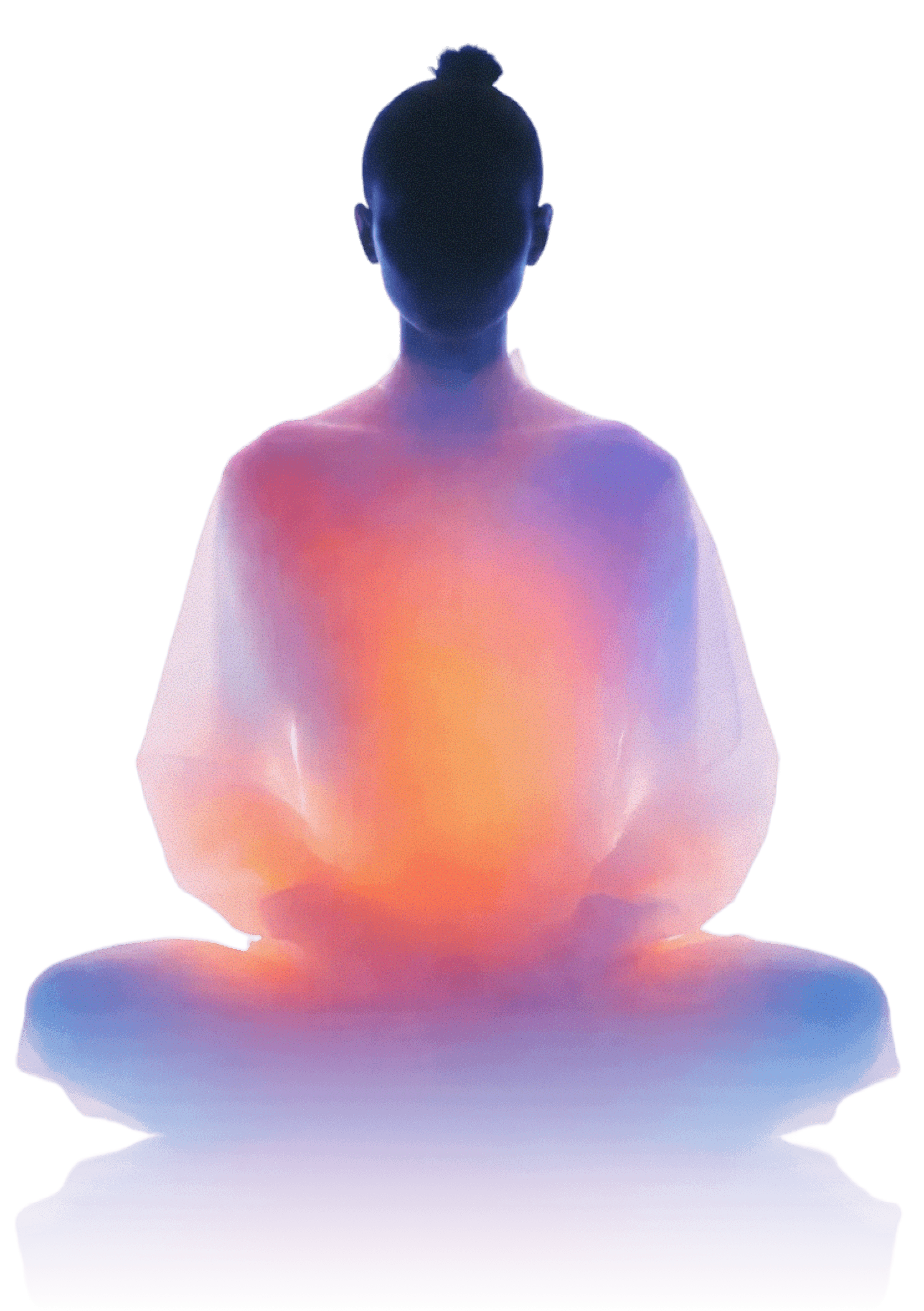 Aesthetic Peaceful Man With Orange Flower Behind