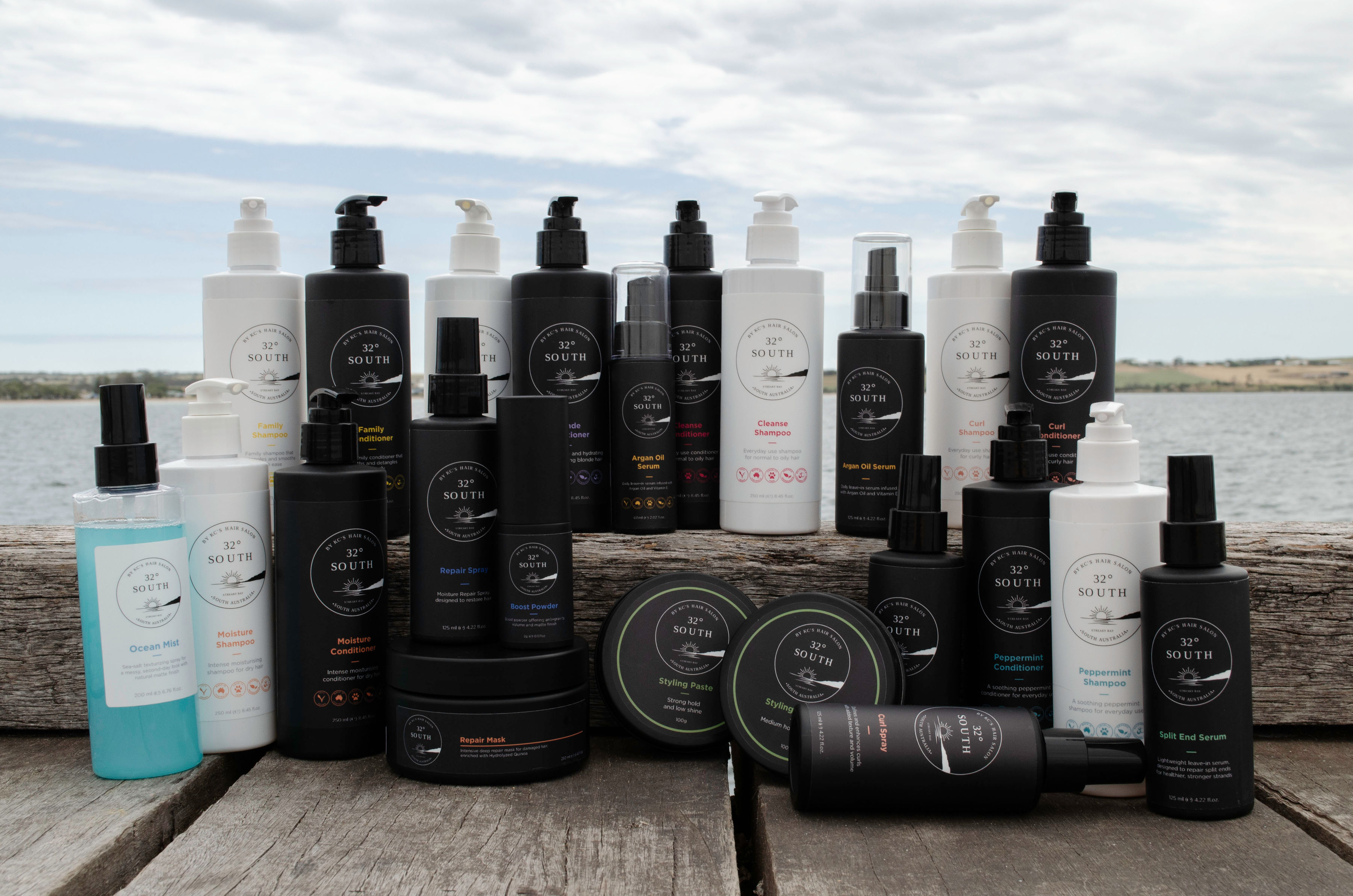 The 32° South shampoo and conditioner range