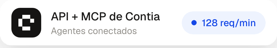 API y MCP de Contia, agentes conectados en tiempo real
