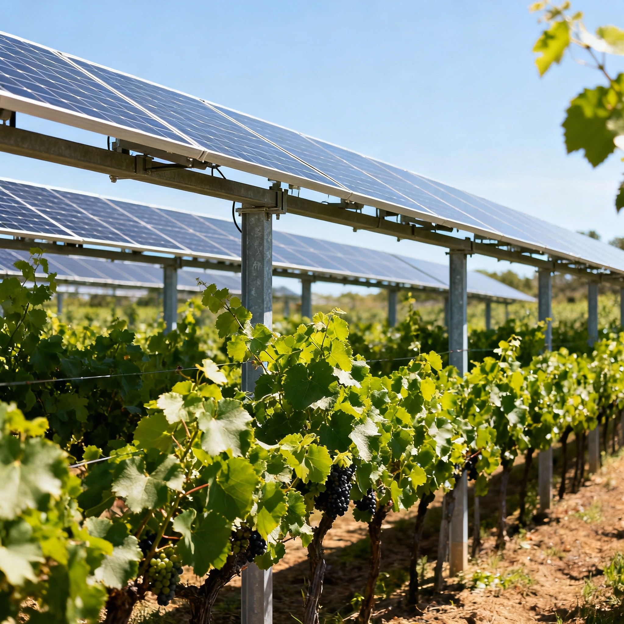 太陽能板下方種植蔬菜