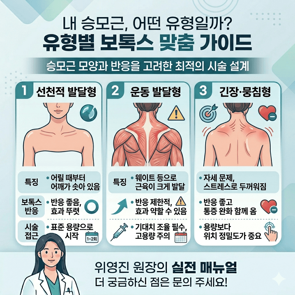 운동으로 커진 어깨는 보톡스로 안 된다? 유형별 현실적인 변화 범위