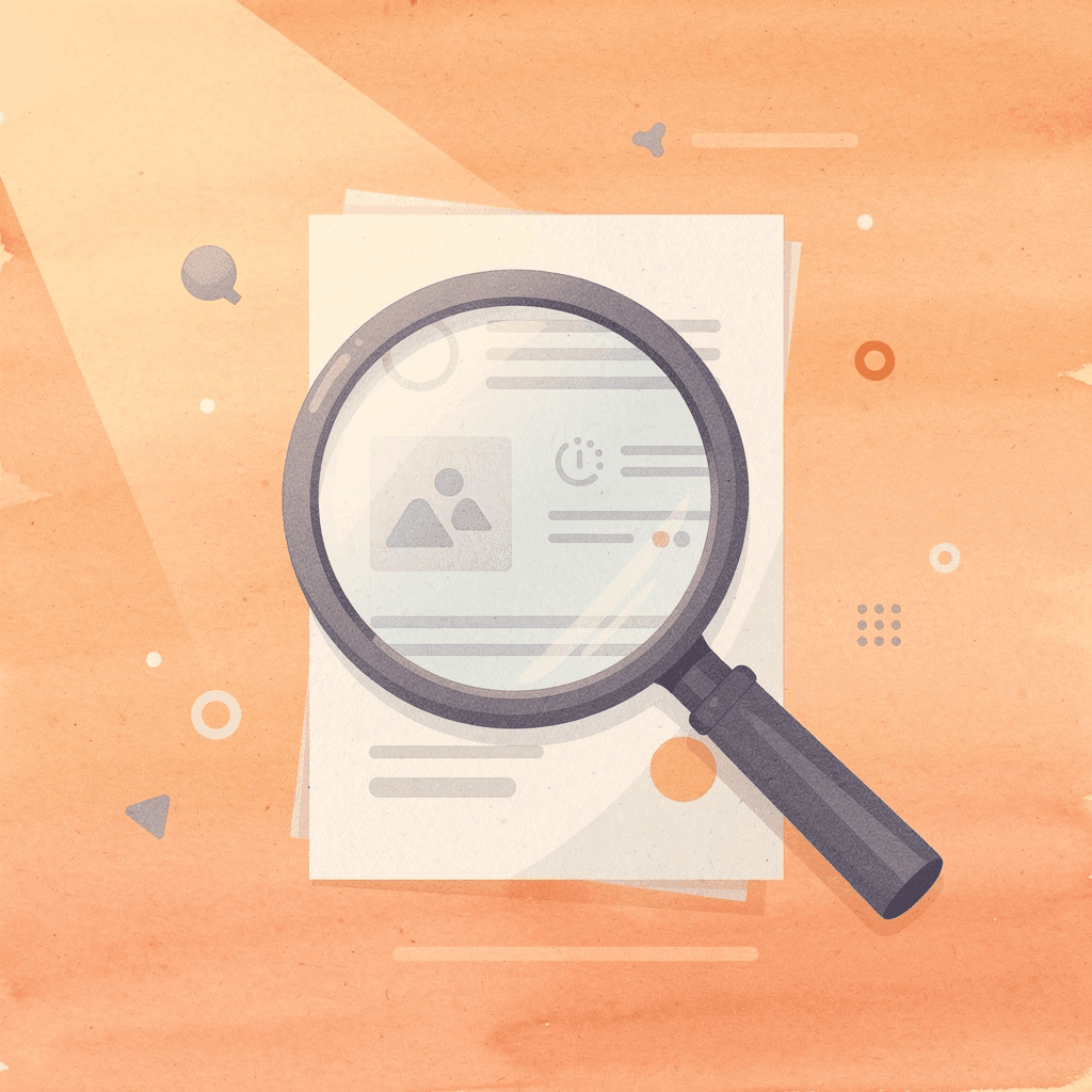 Magnifying glass examining SEO agency validation process