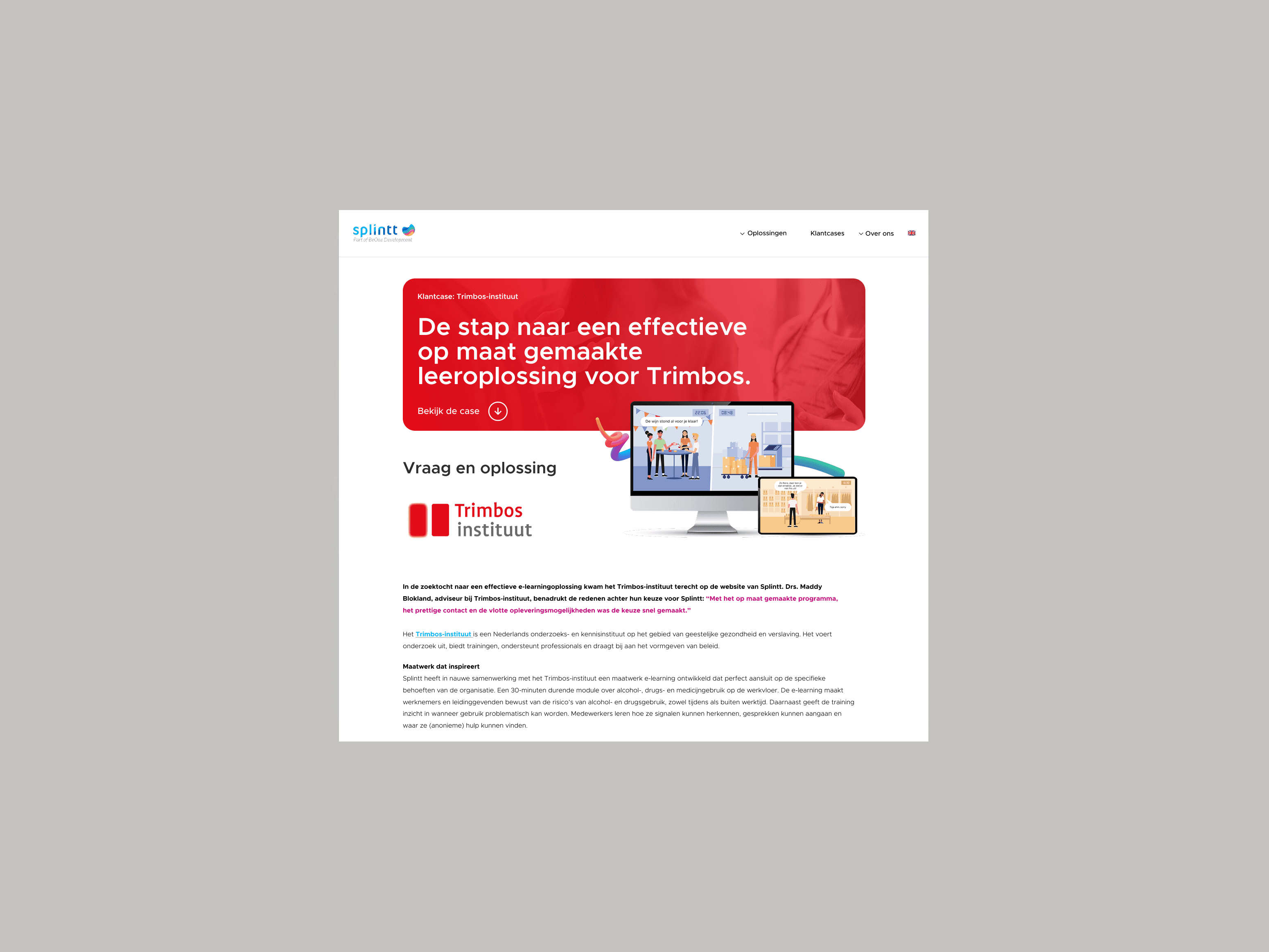 A screenshot from the Stuff page of the website