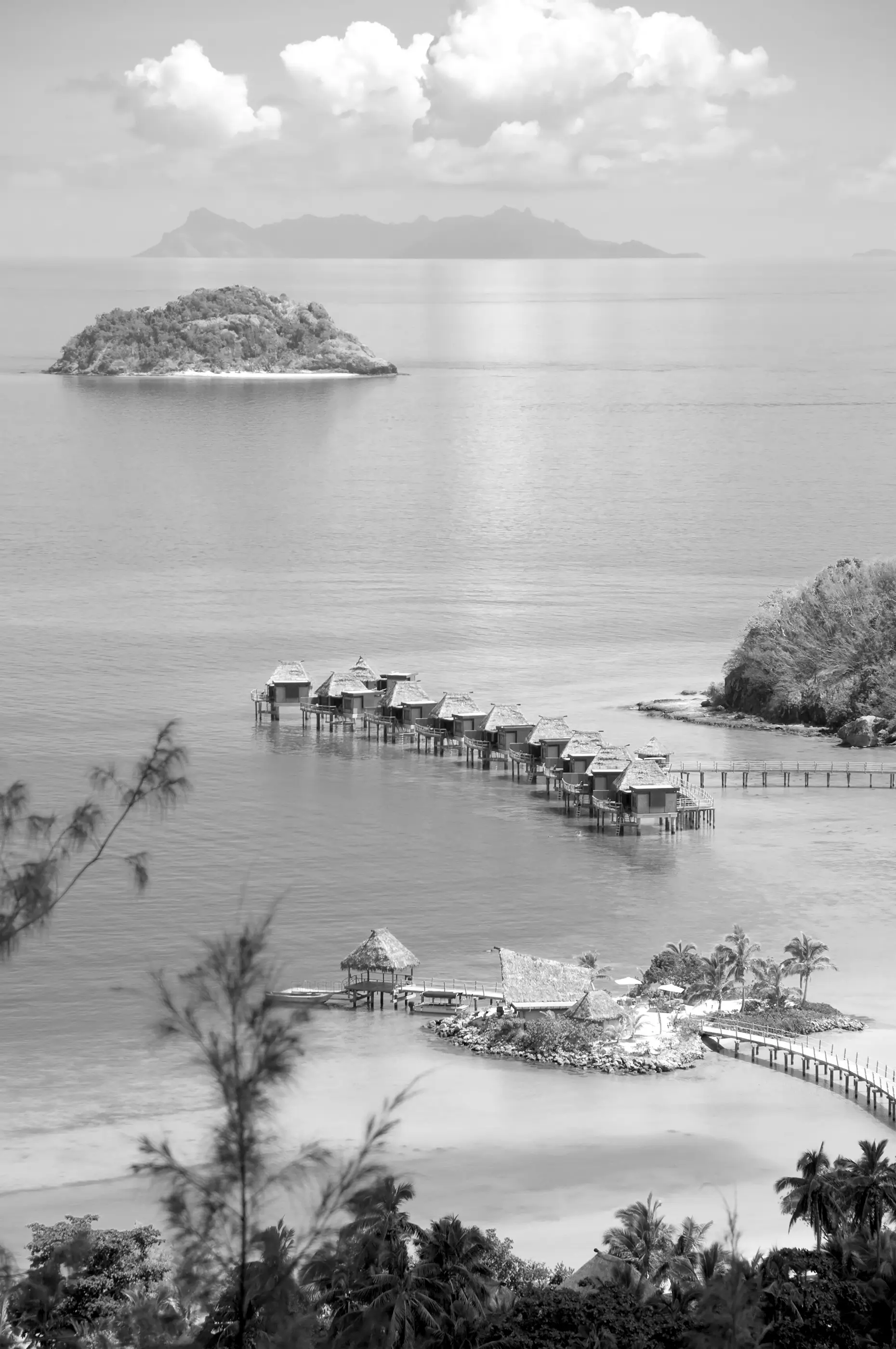 Overwater resort in the Fiji Islands, popular destination for private jet charter, aircraft charter and helicopter transfers across Fiji