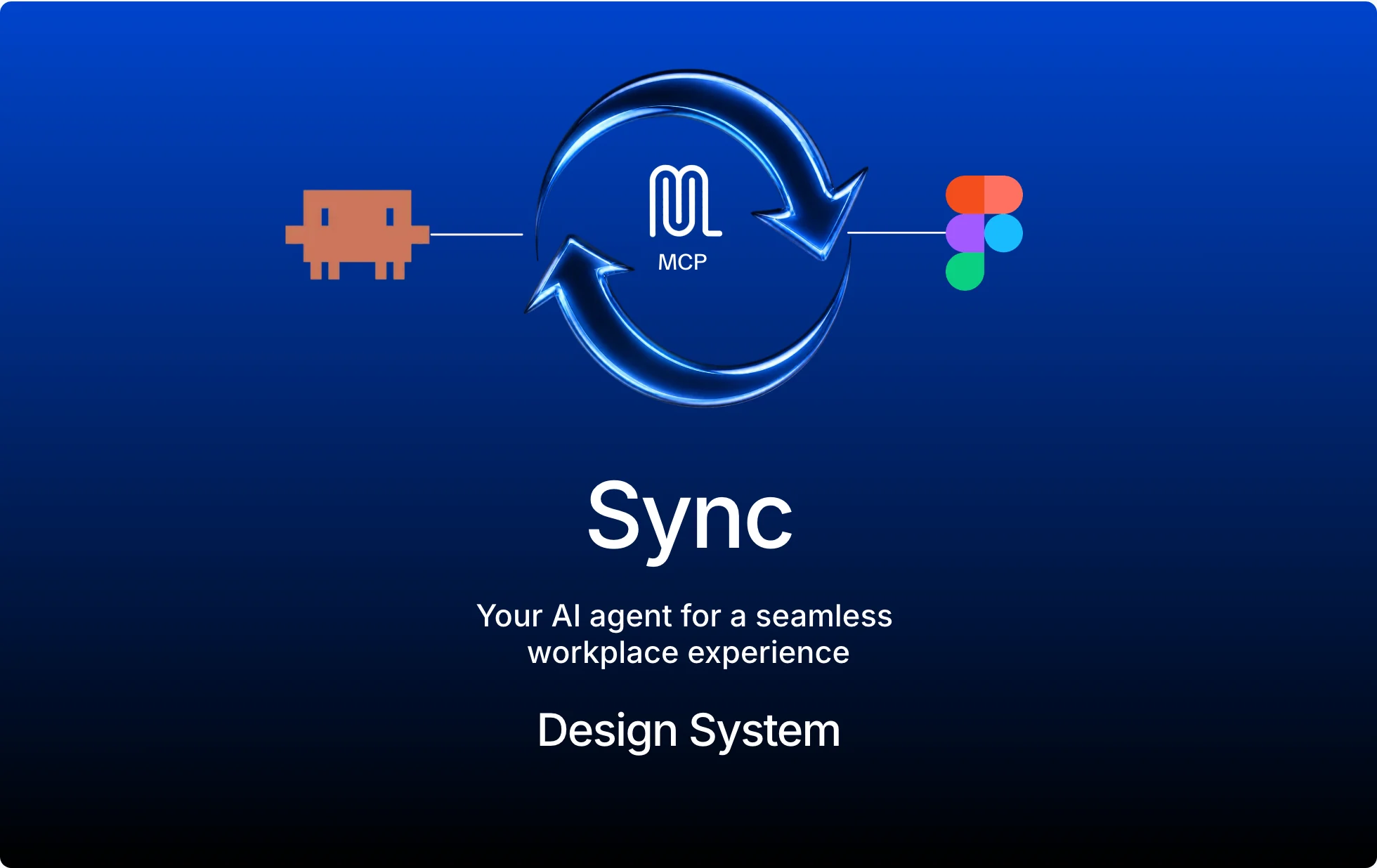 Sync design system cover: Claude Code and Figma connected through MCP.