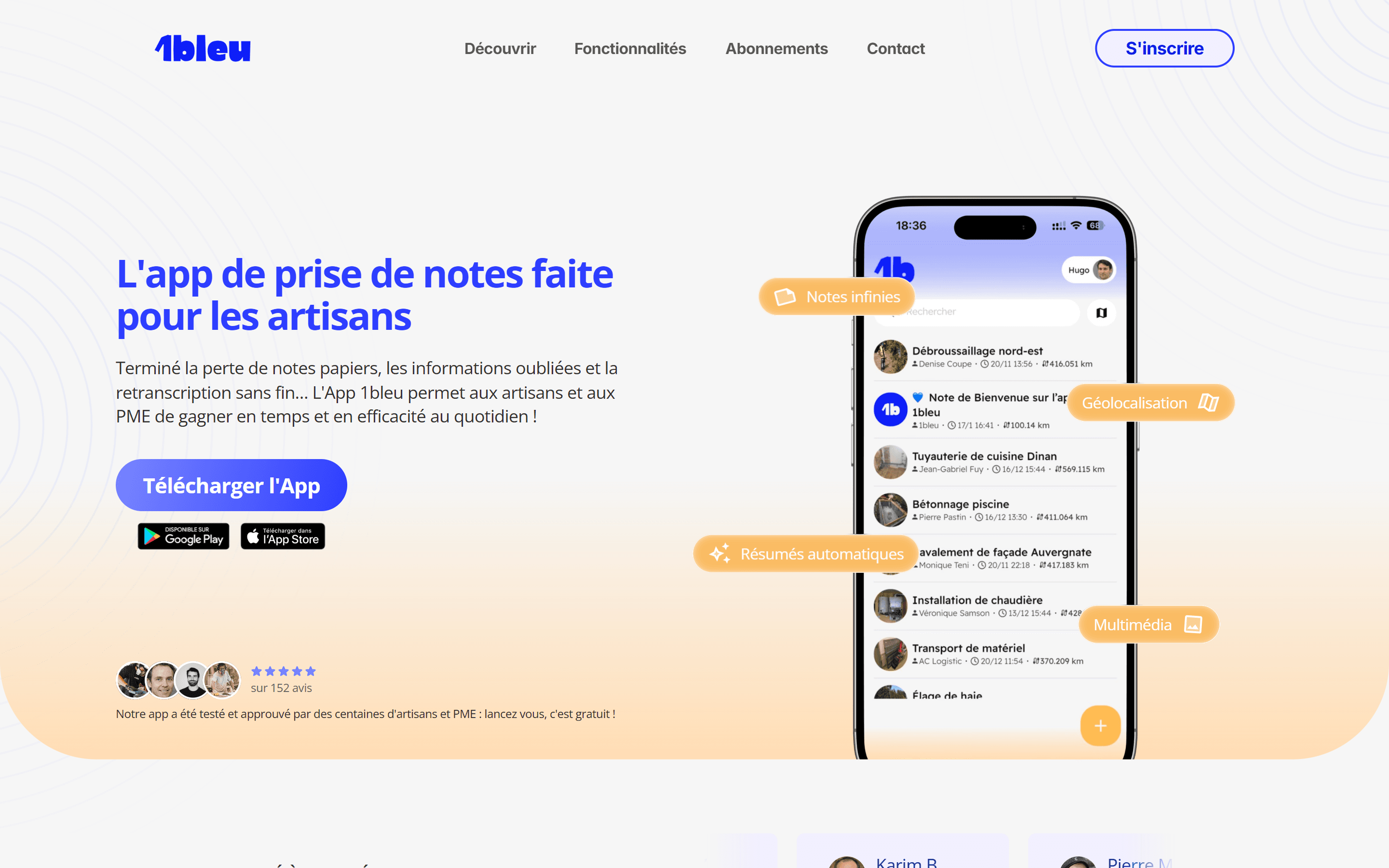 Un header ultra-design et légérement animé sur Framer